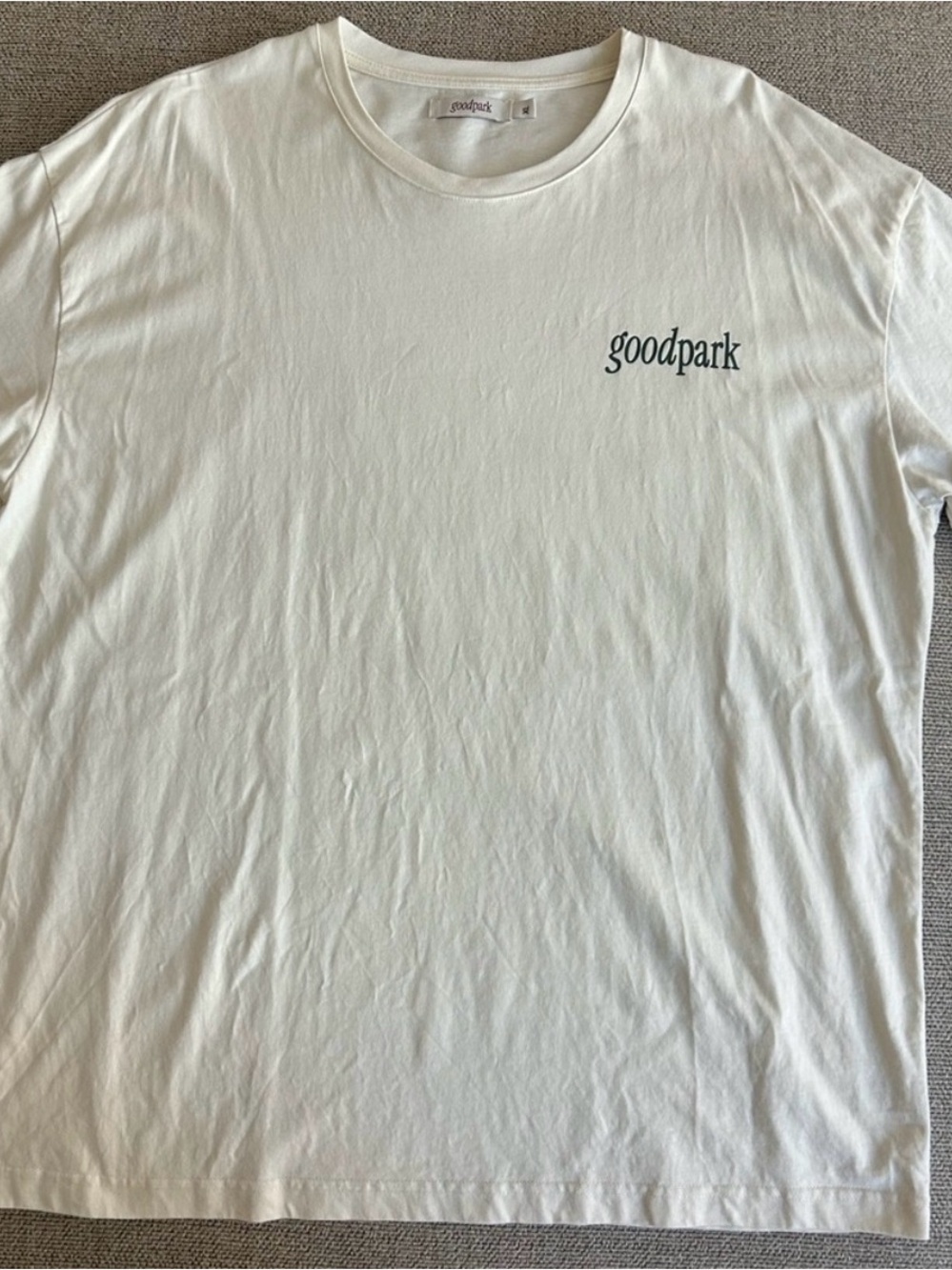 Goodpark Men's Cream Logo Crewneck T-Shirt